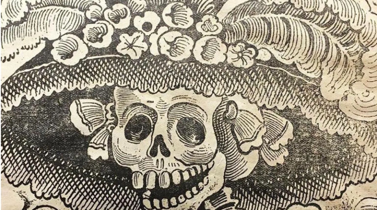 catrina día de muertos calavera